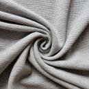 Waffelstrick Jersey Baumwolle - Hellgrau Melange | Meterware